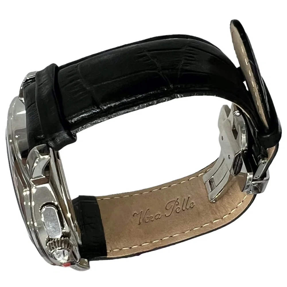 GIORGIO MILANO STAINLESS STEEL BLACK DIAL QUARTZ WATCH 864ST032